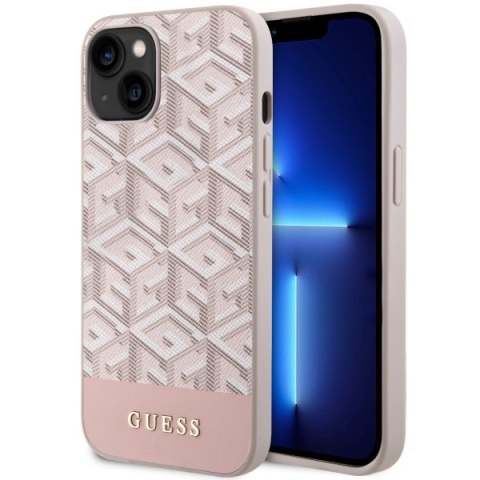 Guess GUHMP14MHGCFSEP iPhone 14 Plus 6,7" różowy/pink hard case GCube Stripes MagSafe