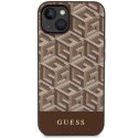 Guess GUHMP14MHGCFSEW iPhone 14 Plus 6,7" brązowy/brown hard case GCube Stripes MagSafe