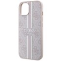 Guess GUHMP14MP4RPSP iPhone 14 Plus 6,7" różowy/pink hardcase 4G Printed Stripes MagSafe