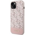 Guess GUHMP14SHGCFSEP iPhone 14 6,1" różowy/pink hard case GCube Stripes MagSafe