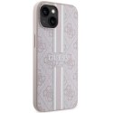 Guess GUHMP14SP4RPSP iPhone 14 6,1" różowy/pink hardcase 4G Printed Stripes MagSafe