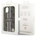 Guess GUHMP14SP4RPSW iPhone 14 6,1" brązowy/brown hardcase 4G Printed Stripes MagSafe