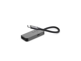 LINQ HUB USB-C ADAPTER 2IN1 (1X HDMI 2.0 4K/60HZ, 1X USB-C PD 100W DO ZASILANIA), PLECIONY KABEL 15 CM