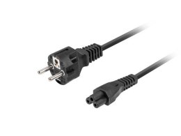 Kabel zasilający Lanberg CEE 7/7->IEC 320 C5 1.8M VDE notebook (miki) 1,8m VDE prosty czarny