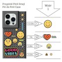 Zestaw Etui Pinit Dynamic + Emoji Pin iPhone 14 6.1" czarny/black wzór 1