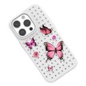 Zestaw Etui Pinit Dynamic + Flower/ Butterfly Pin iPhone 14 Pro Max 6.7" czarny/black wzór 1