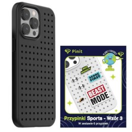 Zestaw Etui Pinit Dynamic + Sports Pin iPhone 14 Pro 6.1" czarny/black wzór 3