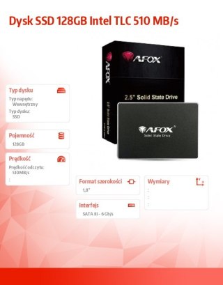 AFOX Dysk SSD 128GB Intel TLC 510 MB/s