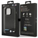 Etui BMW BMHCP13X22NBCK iPhone 13 Pro Max 6.7" czarny/black hardcase Leather Carbon