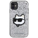 Karl Lagerfeld KLHCN61G2CPS iPhone 11 / Xr 6.1" srebrny/silver hardcase Glitter Choupette Patch