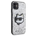 Karl Lagerfeld KLHCN61G2CPS iPhone 11 / Xr 6.1" srebrny/silver hardcase Glitter Choupette Patch