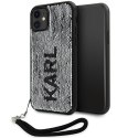 Karl Lagerfeld KLHCN61PSQRKS iPhone 11 / Xr 6,1" srebrny/silver hardcase Sequins Cord