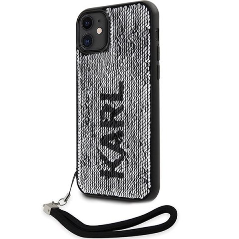 Karl Lagerfeld KLHCN61PSQRKS iPhone 11 / Xr 6,1" srebrny/silver hardcase Sequins Cord