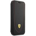 Ferrari FEFLBKP13LRGOK iPhone 13 Pro 6.1" czarny/black book Leather Curved Line