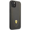 Ferrari FEHCP13MRGOG iPhone 13 6.1" czarny/black hardcase Leather Curved Line