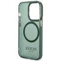 Guess GUHMP14LHTCMA iPhone 14 Pro 6.1" zielony/khaki hard case Gold Outline Translucent MagSafe