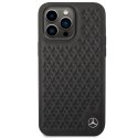 Mercedes MEHCP14X8REMPK iPhone 14 Pro Max 6,7" czarny/black hardcase Leather Stars Pattern