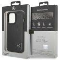 Mercedes MEHCP14X8ROLK iPhone 14 Pro Max 6,7" czarny/black hardcase Leather Wave Patern