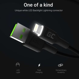 Green Cell Kabel 3x GC Ray USB - Lightning 30/120/200 cm, LED