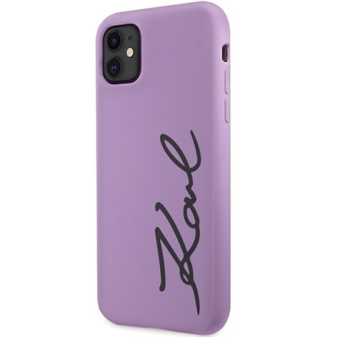 Karl Lagerfeld KLHCN61SKSVGU iPhone 11 / Xr 6.1" purpurowy/purple hardcase Silicone Signature