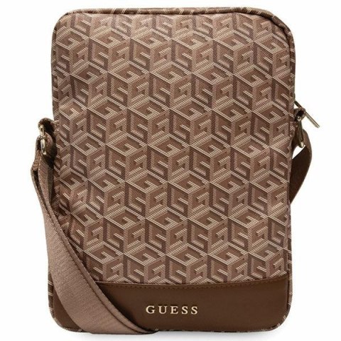 Guess Torba GUTB10HGCFSEW 10" brązowy/brown GCube Stripe Tablet Bag