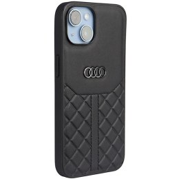 Audi Genuine Leather iPhone 14 6.1" czarny/black hardcase AU-TPUPCIP14-Q8/D1-BK