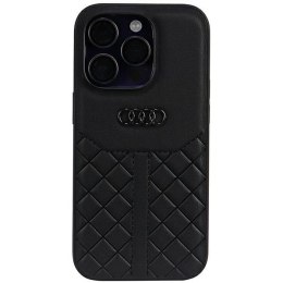 Audi Genuine Leather iPhone 14 Pro 6.1" czarny/black hardcase AU-TPUPCIP14P-Q8/D1-BK