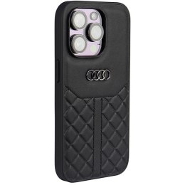 Audi Genuine Leather iPhone 14 Pro 6.1" czarny/black hardcase AU-TPUPCIP14P-Q8/D1-BK