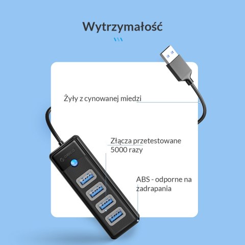 Orico Hub USB-A 4x USB-A 3.1 biały