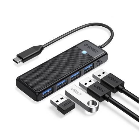 Orico Hub USB-C 4 porty USB-A 3.0 5Gbps czarny