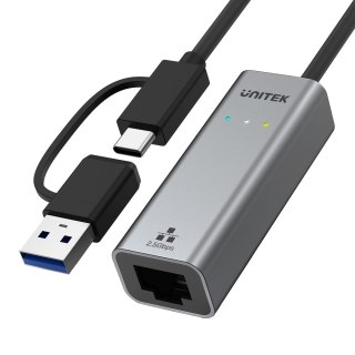 Unitek Adapter USB-A/USB-C na RJ45 2.5G Ethernet | U1313C