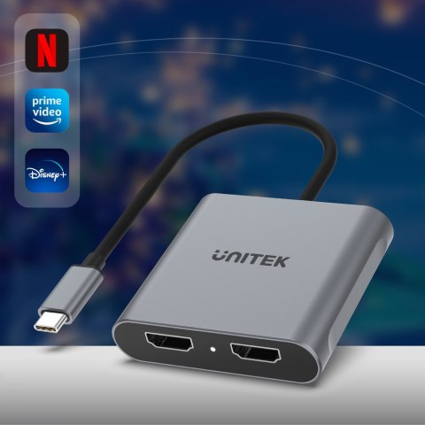 Unitek Adapter USB-C na 2x HDMI 4K MST