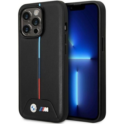 Etui BMW BMHMP13L22PVTK iPhone 13 Pro / 13 6.1" czarny/black Quilted Tricolor MagSafe