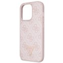 Guess GUHCP14LP4TDSCPP iPhone 14 Pro 6.1" różowy/pink hardcase Crossbody 4G Metal Logo