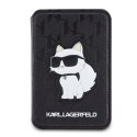 Karl Lagerfeld KLWMSPSAKHCK Wallet Card Slot Stand Saffiano Monogram Choupette MagSafe czarny/black