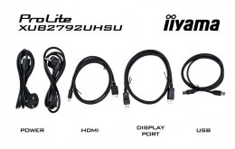 IIYAMA Monitor 27 cali XUB2792UHSU-B5 4K,IPS,DVI,DP,HDMI,PIP,250cd,USB3.0