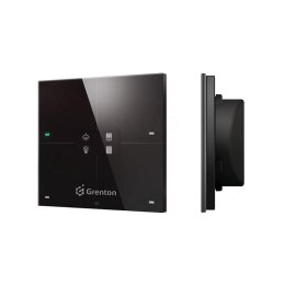 Grenton Smart panel/ 4 pola dotykowe/ wyświetlacz OLED/ TF-Bus/ czarny szklany front