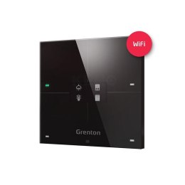 Grenton Smart panel/ 4 pola dotykowe/ wyświetlacz OLED/ Wi-Fi/ czarny szklany front