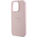 Guess GUHMP14LPSAHMCP iPhone 14 Pro 6,1" różowy/pink hardcase Saffiano MagSafe