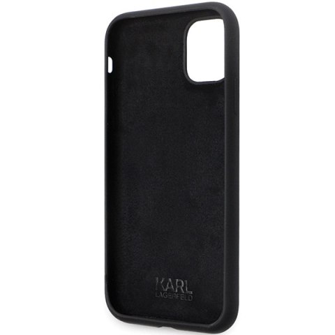Karl Lagerfeld KLHCN61SMHKNPK iPhone 11 / Xr 6.1" czarny/black Silicone Ikonik Metal Pin