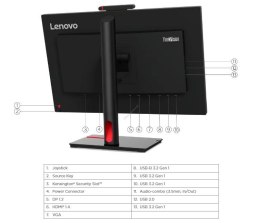 Lenovo Monitor 23.8 cala ThinkVision T24v-30 WLED LCD 63D8MAT3EU