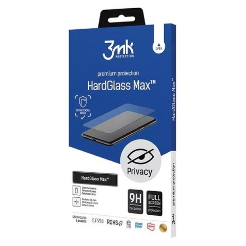 3MK HardGlass Max Privacy Black | Szkło hartowane prywatyzujące do iPhone 15