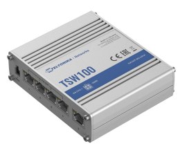 TELTONIKA Przełącznik przemysłowy TSW100 4xPoE+, 5xGigabit