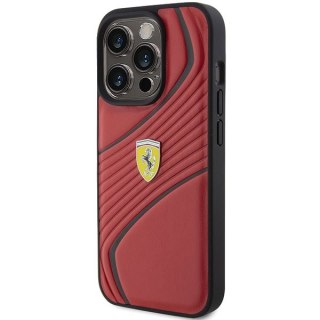 Ferrari FEHCP15LPTWR iPhone 15 Pro 6.1" czerwony/red hardcase Twist Metal Logo