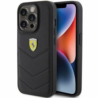 Ferrari FEHCP15LRDUK iPhone 15 Pro 6.1" czarny/black hardcase Quilted Metal Logo