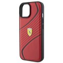 Ferrari FEHCP15SPTWR iPhone 15 6.1" czerwony/red hardcase Twist Metal Logo