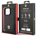 Ferrari FEHMP15LPTEK iPhone 15 Pro 6.1" czarny/black hardcase Carbon Metal Logo MagSafe