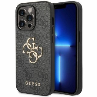 Guess Etui do iPhone 15 Pro Max | Grey hardcase 4G Big Metal Logo