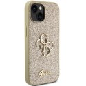 Guess GUHCP15SHG4SGD iPhone 15 6.1" złoty/gold hardcase Glitter Script Big 4G