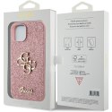 Guess GUHCP15SHG4SGP iPhone 15 6.1" różowy/pink hardcase Glitter Script Big 4G